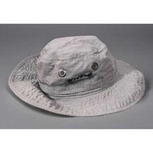 Cabela's Bucket Fishing Hunting Camping Safari Bucket Hat NWT gray‎ S/M